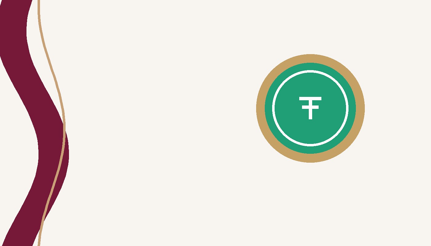 Stacks of coins, pay with USDT